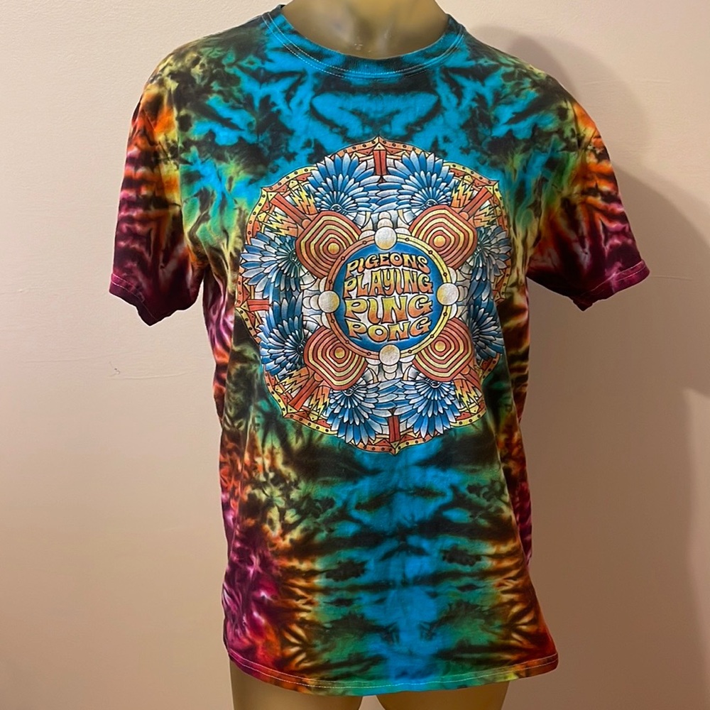 Pigeons Playing Ping Pong tie dye shirt